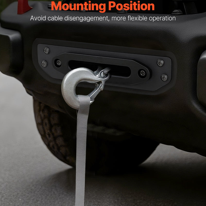 Vinčas stiprinājums piekabes āķim Jeep Wrangler JL/JLU un Gladiator JT modeļiem (2018–2023), 2 montāžas atveres, pulverkrāsots tērauds, melns