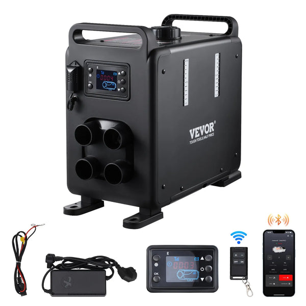 Dīzeļdegvielas gaisa sildītājs 12V/24V 8 kW ar Bluetooth lietotnes vadību transportlīdzekļiem