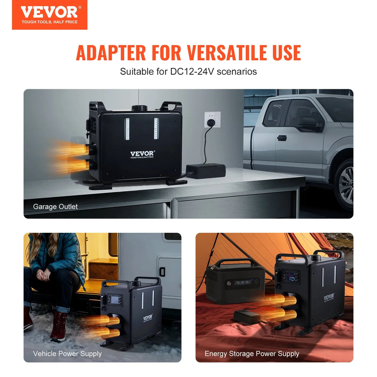 Dīzeļdegvielas gaisa sildītājs 220V un 12V/24V 8 kW ar Bluetooth lietotnes vadību transportlīdzekļiem