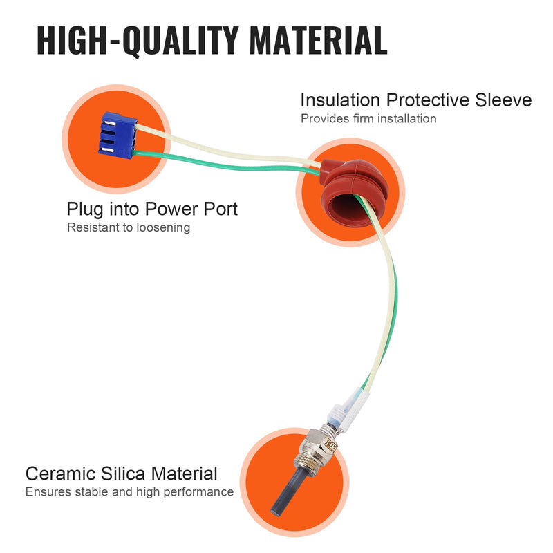 VEVOR dīzeļa sildītāja kvēlsveces komplekts, keramikas kvēlsveces remonta komplekts, gaisa dīzeļa stāvvietas sildītāja detaļa ar demontāžas instrumentu, sildītāja atjaunošanas komplekts 2KW/5KW/8KW dīzeļa sildītāja nomaiņai.