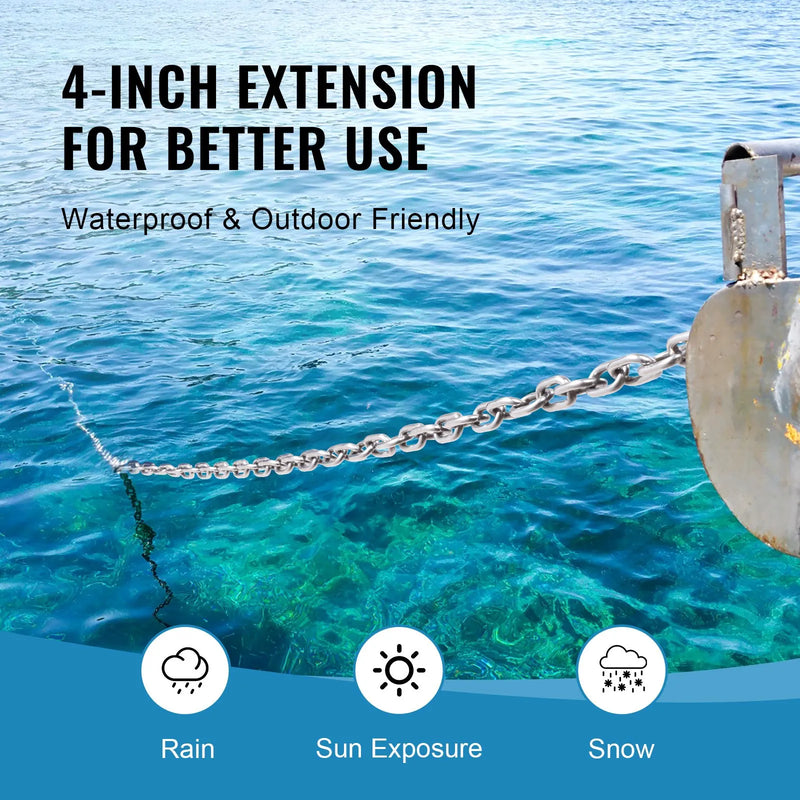 Laivas enkura ķēde no nerūsējošā tērauda ar svina posmu 6,3 mm x 1,2 m ar divām šaklēm