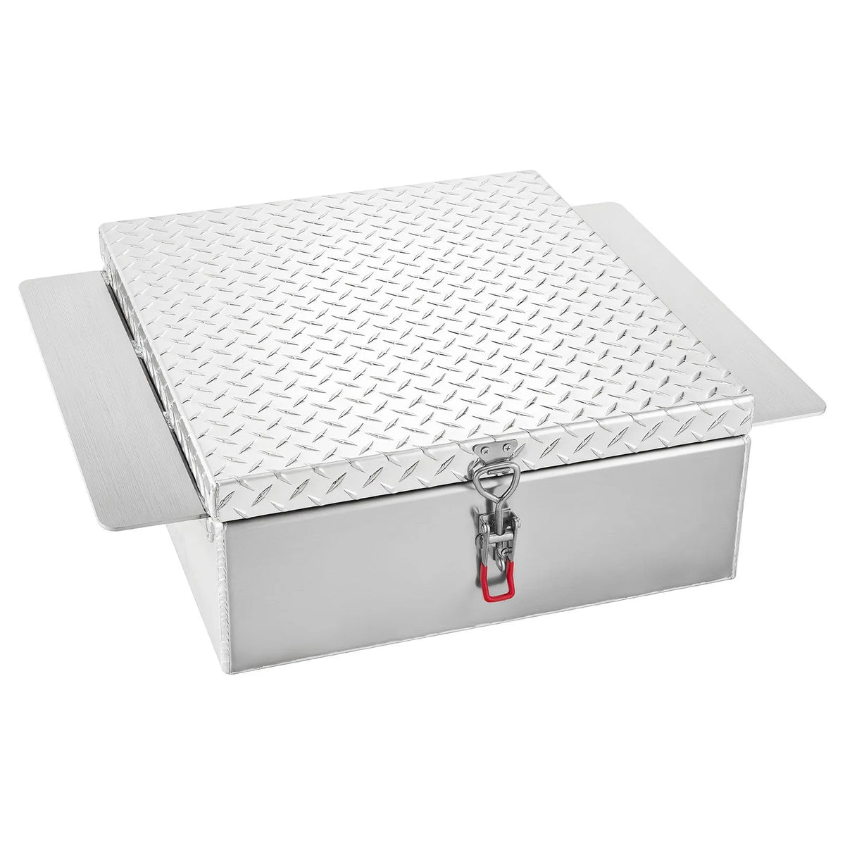 VEVOR Truck Bed Tool Box, Durable Aluminium Tool Box with Diamond Plate Lid, 100 kg Load Capacity, Lockable, Suitable for Pickups, Truck Beds, Campers and Trailers, 770 × 610 × 230 mm, Silver