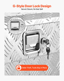 VEVOR kravas kastes instrumentu kaste, izturīga alumīnija instrumentu kaste ar rievotu rakstu, uzglabāšanas lāde ar slēdzeni un atslēgu, piemērota pikapiem, kravas auto kastēm, kemperiem un piekabēm, 864 × 305 × 390 mm, sudraba krāsā.