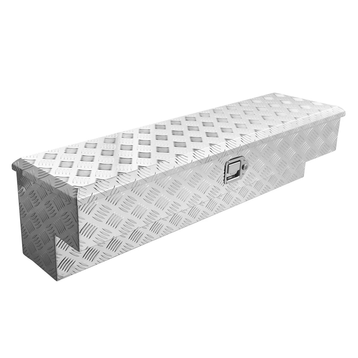 VEVOR Aluminium Tool Box for Truck Bed, Heavy-Duty Storage Box with Textured Pattern, Lock with Keys, for Pickup Trucks, Cargo Vehicles, Campers and Trailers, 1219 × 340 × 330 mm, Silver