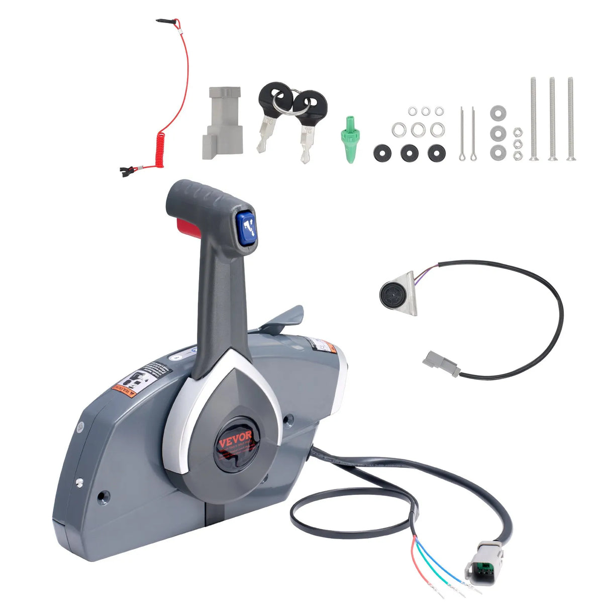 Side-mounted remote control gas throttle for Evinrude/Johnson outboard motor