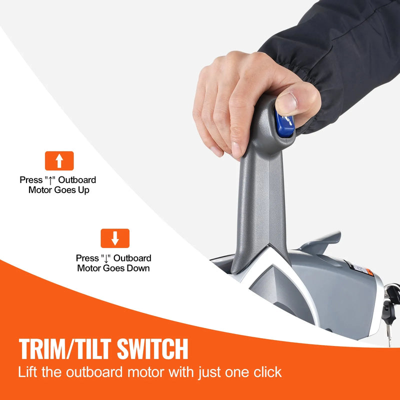 Sānos stiprināms tālvadības gāzes rokturis Evinrude/Johnson piekarināmajam motoram