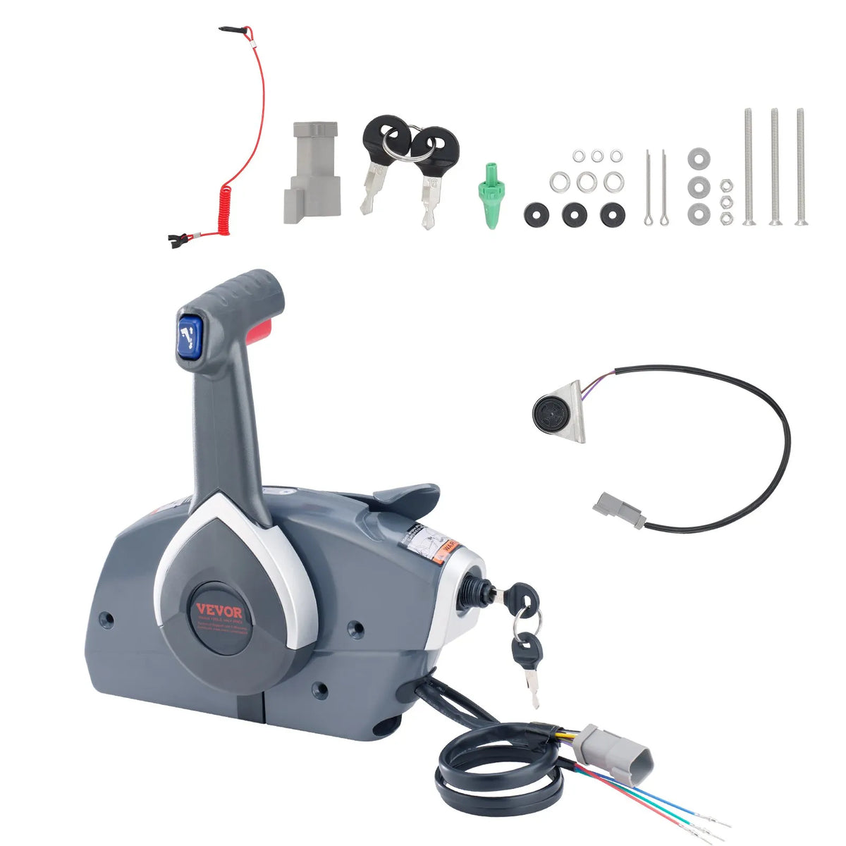 Side-mounted remote control gas throttle for Evinrude/Johnson outboard motor