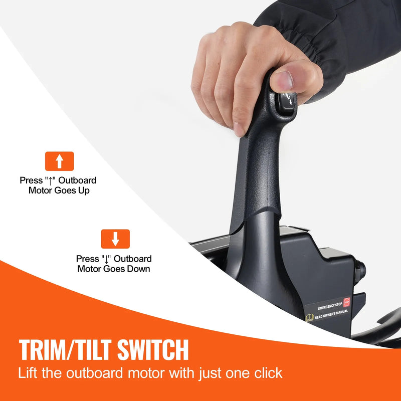 Sānos montējamā tālvadības akseleratora vadības pults Mercury PT 2-taktu dzinējiem