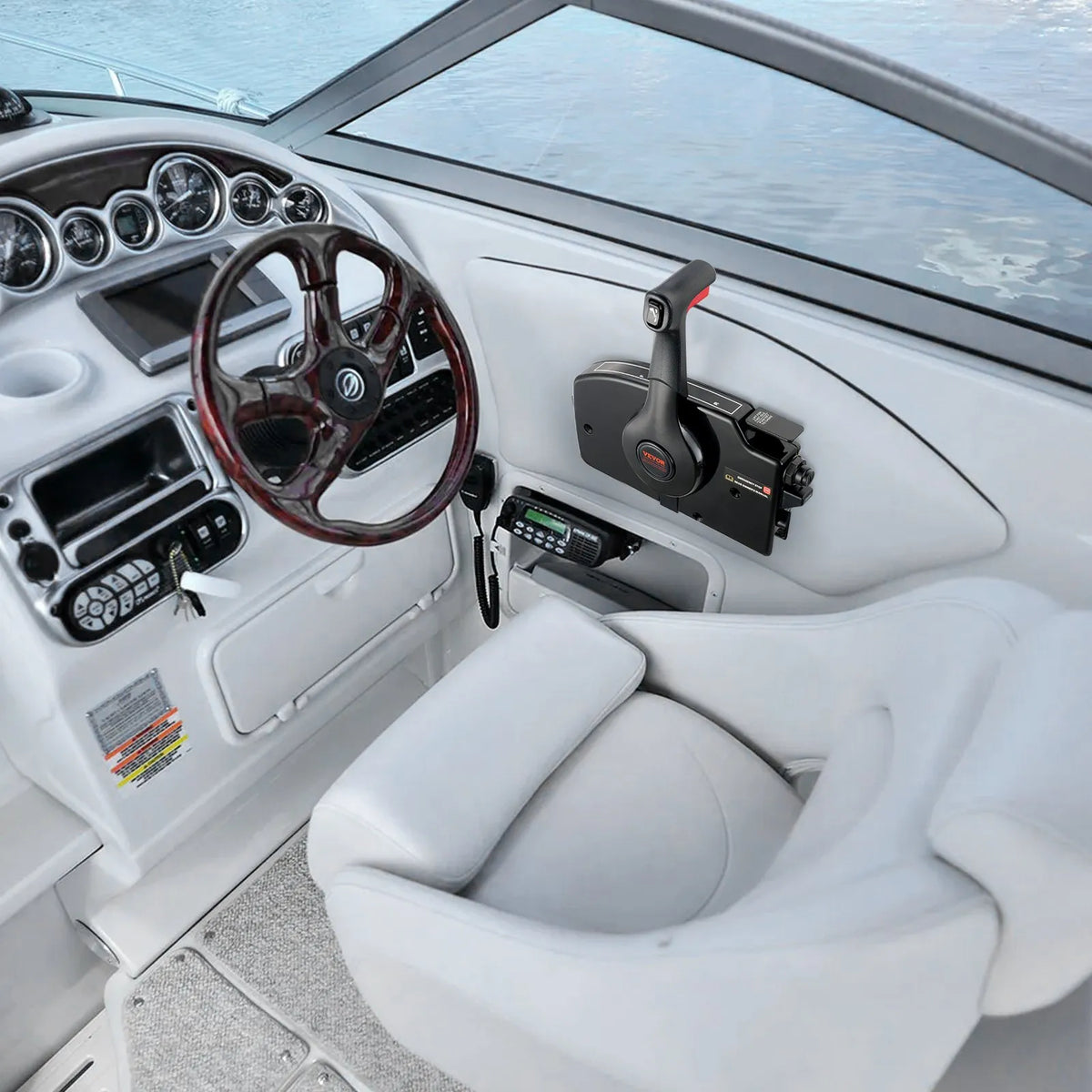 Side-mounted remote throttle control box Mercury PT 2-stroke engines