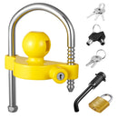 VEVOR piekabes sakabes slēdzeņu komplekts, piemērots 46 mm, 50,8 mm un 58,7 mm sakabēm, pastiprināta pretaizdzīšanas lodveida sakabes slēdzene ar atslēgām, regulējams augstums, aizsardzība pret uzlaušanu kemperiem, laivām un piekabēm