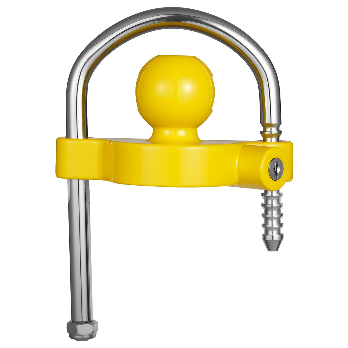 VEVOR Trailer Hitch Lock Set, Fits 46 mm, 50.8 mm and 58.7 mm Hitches, Reinforced Anti-Theft Ball Hitch Lock with Keys, Adjustable Height, Security for Caravans, Boats and Trailers