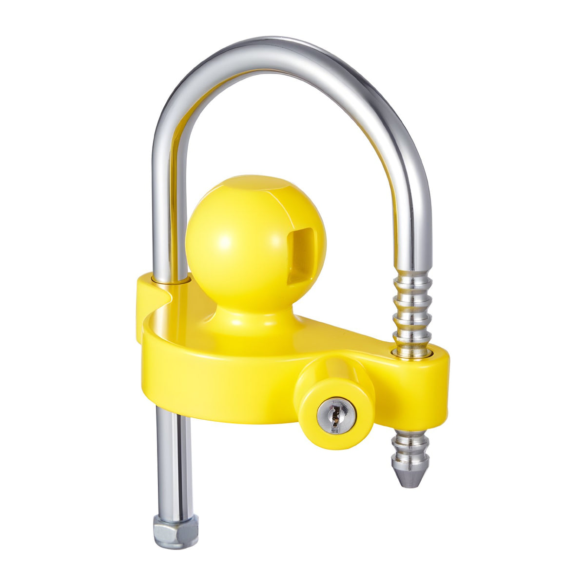 VEVOR Trailer Hitch Lock Set, Fits 46 mm, 50.8 mm and 58.7 mm Hitches, Reinforced Anti-Theft Ball Hitch Lock with Keys, Adjustable Height, Security for Caravans, Boats and Trailers