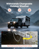 VEVOR piekabes sakabes slēdzeņu komplekts, piemērots 46 mm, 50,8 mm un 58,7 mm sakabēm, pastiprināta pretaizdzīšanas lodveida sakabes slēdzene ar atslēgām, regulējams augstums, aizsardzība pret uzlaušanu kemperiem, laivām un piekabēm