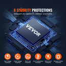 VEVOR Tīras sinusviļņu invertors 3000W, DC 12V uz AC 230V, 2 AC kontaktligzdas, 2 USB pieslēgumi, 1 Type-C pieslēgums, LCD ekrāns un tālvadības pults lieliem mājsaimniecības aparātiem