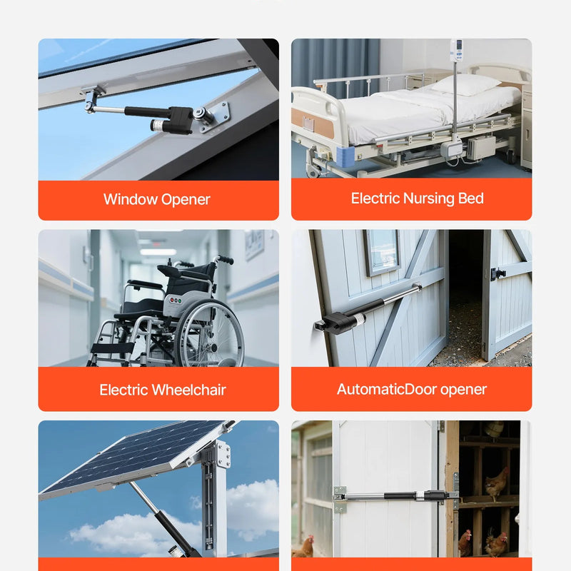 VEVOR lineārais aktuators 12 V 15 cm īpaši smagas slodzes 9000 N lineārās kustības aktuators IP65 5 mm/s ar montāžas kronšteiniem industriālajām iekārtām kuģiem un smagu pacelšanas sistēmām