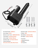VEVOR lineārais aktuators 12 V 15 cm īpaši smagas slodzes 9000 N lineārās kustības aktuators IP65 5 mm/s ar montāžas kronšteiniem industriālajām iekārtām kuģiem un smagu pacelšanas sistēmām