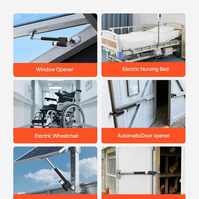 VEVOR lineārais aktuators 12 V 20 cm īpaši smagas slodzes 9000 N lineārās kustības aktuators IP65 5 mm/s ar montāžas kronšteiniem industriālajām iekārtām kuģiem un smagu pacelšanas sistēmām