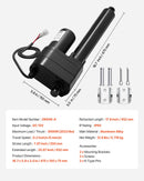 VEVOR lineārais aktuators 12 V 20 cm īpaši smagas slodzes 9000 N lineārās kustības aktuators IP65 5 mm/s ar montāžas kronšteiniem industriālajām iekārtām kuģiem un smagu pacelšanas sistēmām