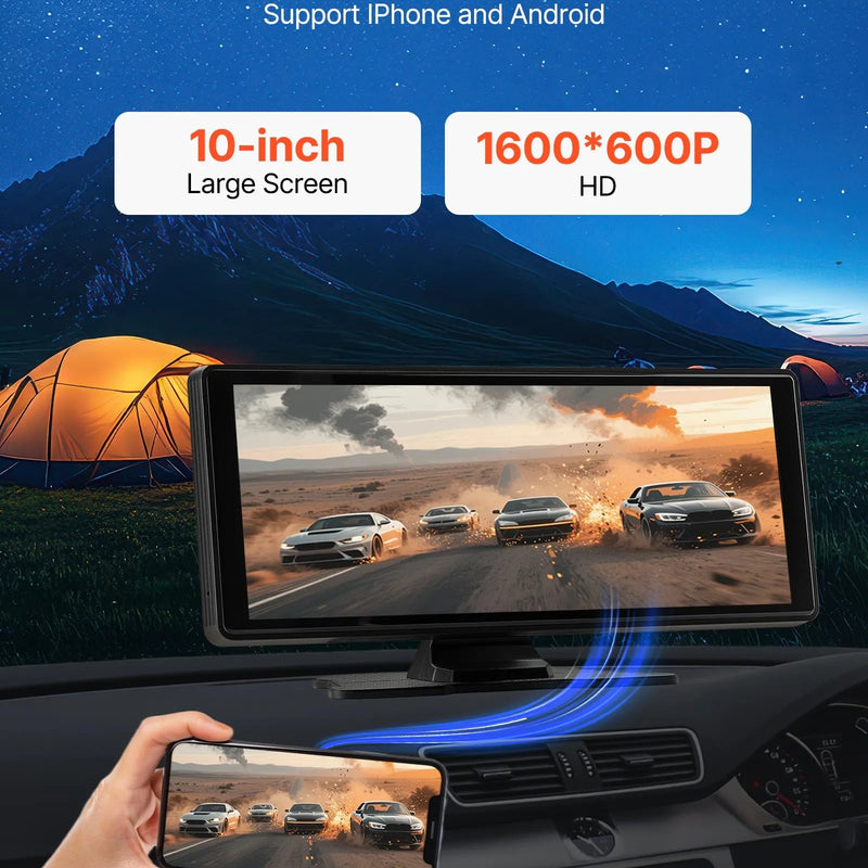 Auto multimediju atskaņotājs ar skārienekrānu 25,4 cm, Apple CarPlay, Android Auto, Bluetooth