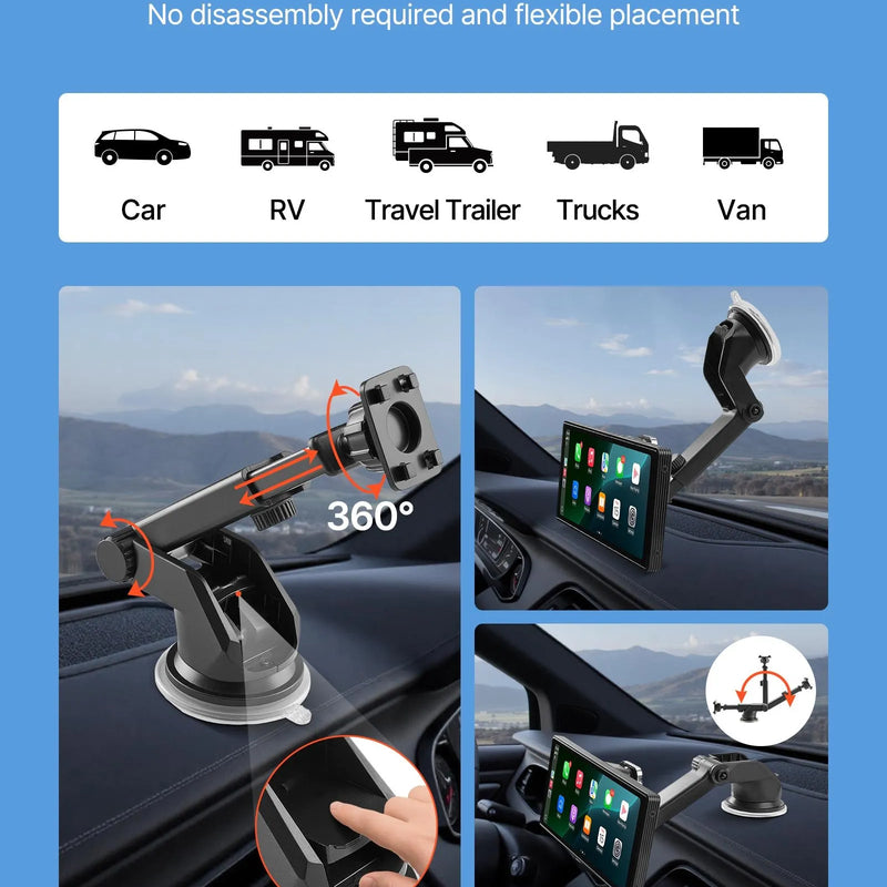 Automašīnas multimediju sistēma ar 25,4 cm skārienekrānu, Apple CarPlay, Android Auto, priekšējo/aizmugurējo kameru