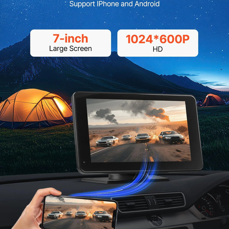 Automašīnas 17,8 см skārienekrāna radio ar Apple CarPlay, Android Auto un atpakaļskata kameru