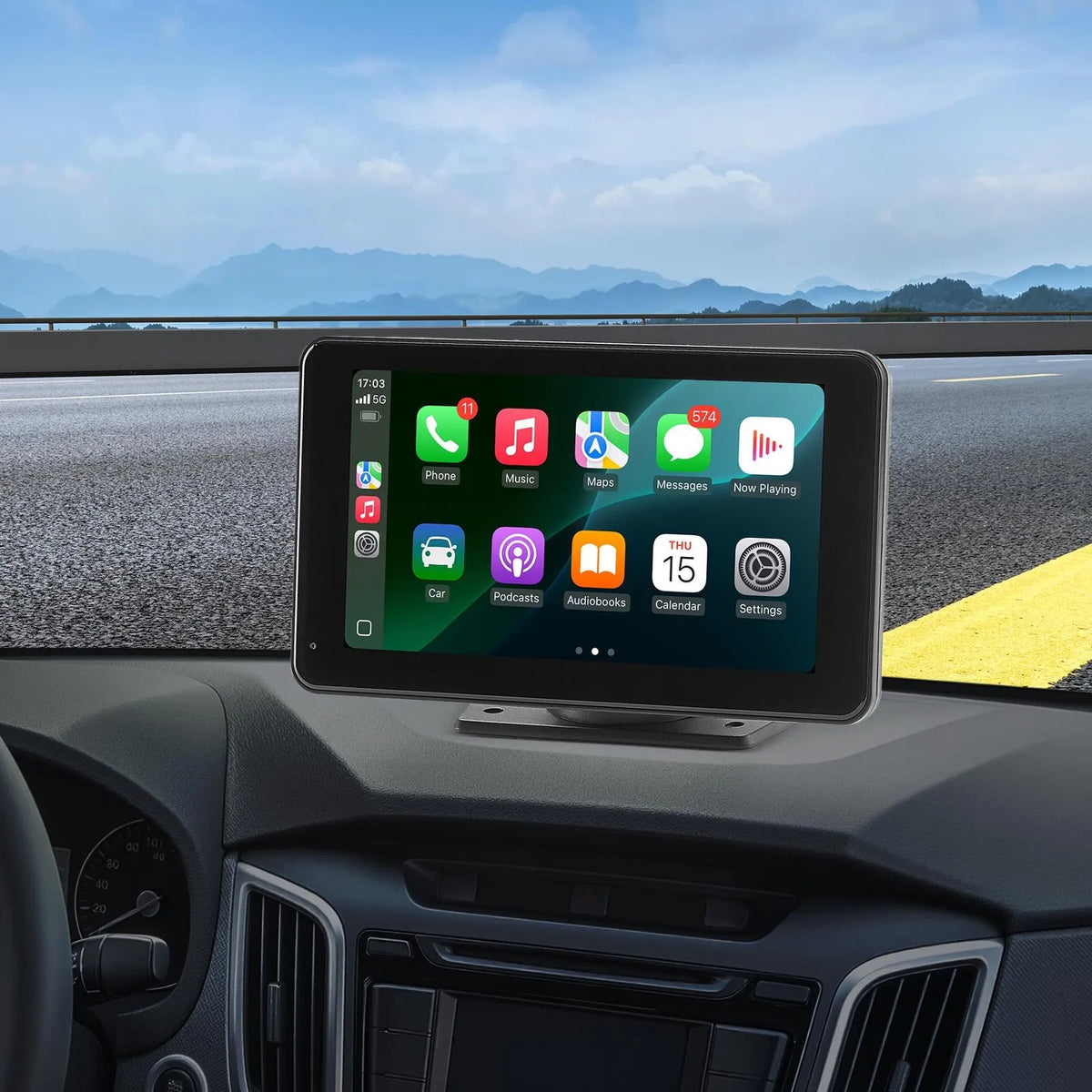 Automašīnas 17,8 cm skārienekrāna radio ar Apple CarPlay, Android Auto un atpakaļskata kameru
