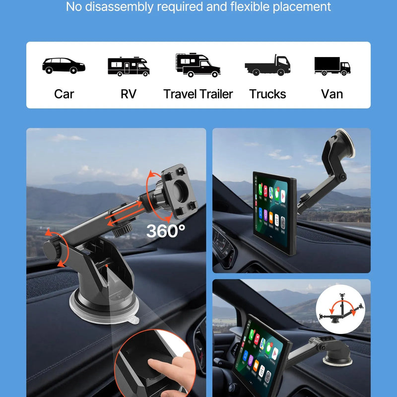 Auto multimediju sistēma ar 22,86 cm skārienekrānu, Apple CarPlay, Android Auto un atpakaļskata kameru