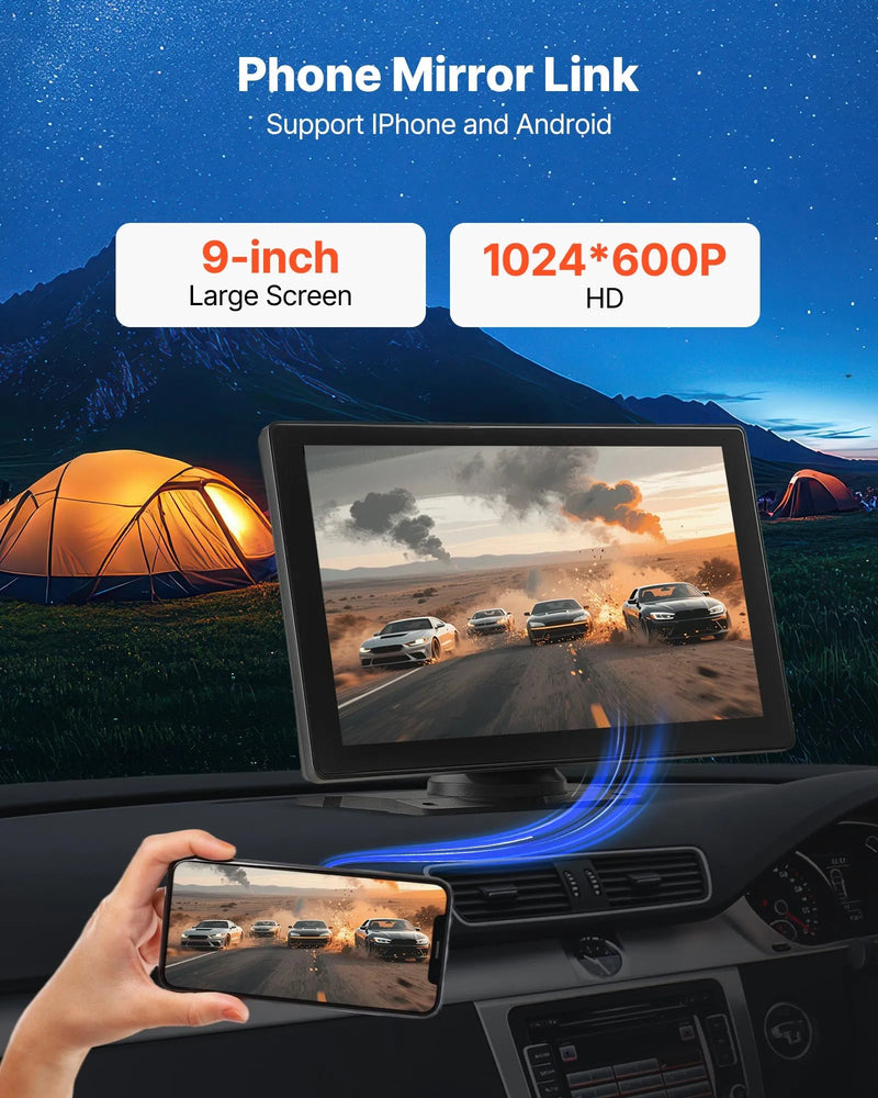 Auto multivides sistēma ar 22,9 cm skārienekrānu, Apple CarPlay, Android Auto, priekšējo/aizmugurējo kameru