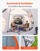 VEVOR SUV kempinga telts 5–9 personām, 3,96 x 3,05 m, 3 sezonu bagāžnieka telts ar ventilācijas logiem, PU2000 mm ūdensizturība, piemērota pārgājieniem un ceļojumiem