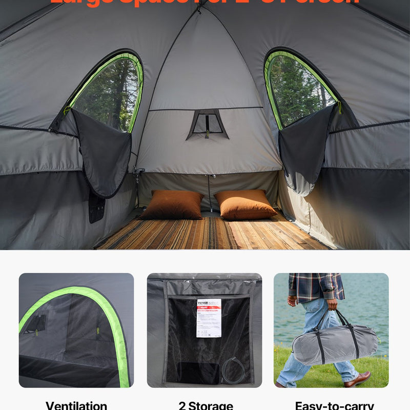 VEVOR pikapa telts 1,68-1,83 m, ūdensizturīga, PU2000, 2-3 personām