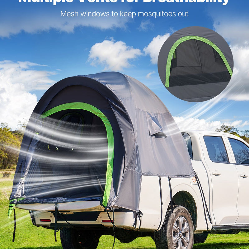 VEVOR Kravas Automobiļa Telts 168–183 cm, Ūdensnecaurlaidīga (PU2000) Pikapa Gultas Kempinga Telts, Piemērota 2–3 Personām
