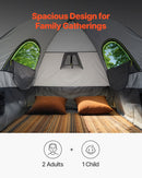 VEVOR Kravas Automobiļa Telts 195-204 cm, Ūdensnecaurlaidīga (PU2000) Pikapa Gultas Kempinga Telts, Piemērota 2-3 Personām