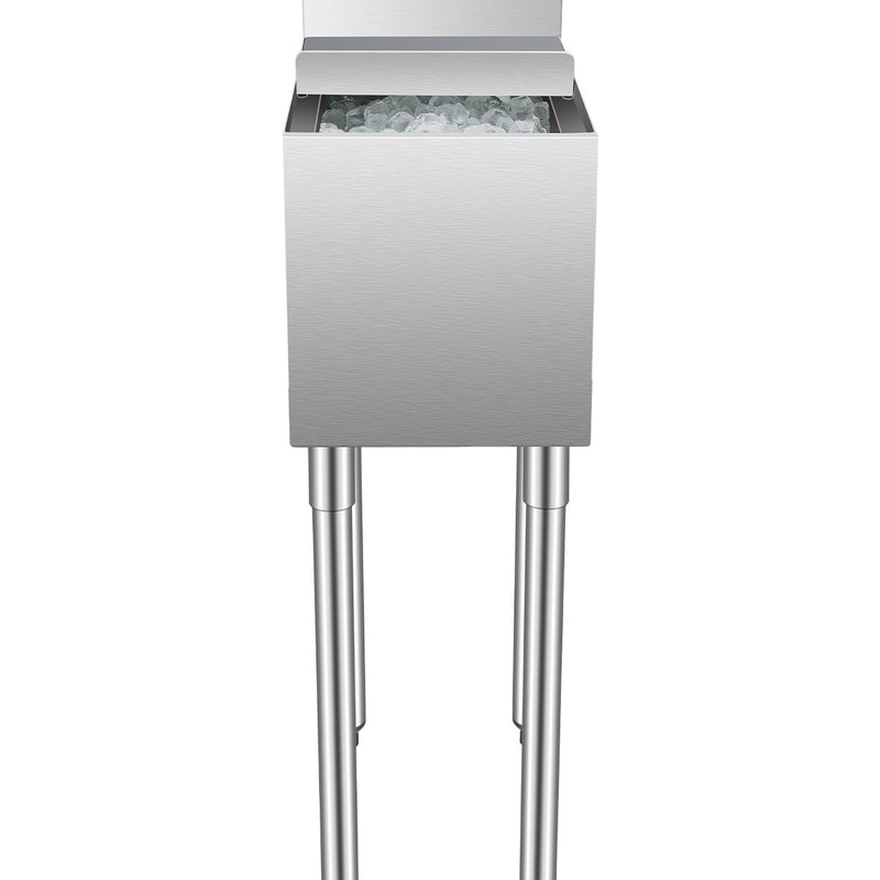 VEVOR komerciālais 28 L zemletu ledus trauks ar bīdāmu vāku un pudeļu turētājiem