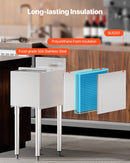 VEVOR komerciālais 28 L zemletu ledus trauks ar bīdāmu vāku un pudeļu turētājiem