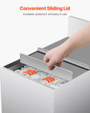 VEVOR komerciālais 28 L zemletu ledus trauks ar bīdāmu vāku un pudeļu turētājiem