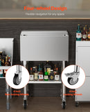 Komerciālais ledus kaste uz riteņiem, 61,6 L, ar apakšējo plauktu