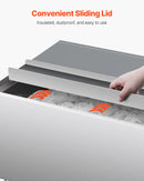 Komerciālais ledus kaste uz riteņiem, 61,6 L, ar apakšējo plauktu