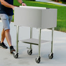 Komerciālais ledus kaste uz riteņiem, 61,6 L, ar apakšējo plauktu