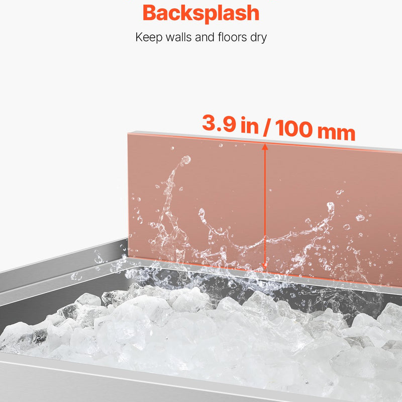 VEVOR Komercialaisledus trauks, 78,4 л, со сдвижной крышкой и узкими обложками