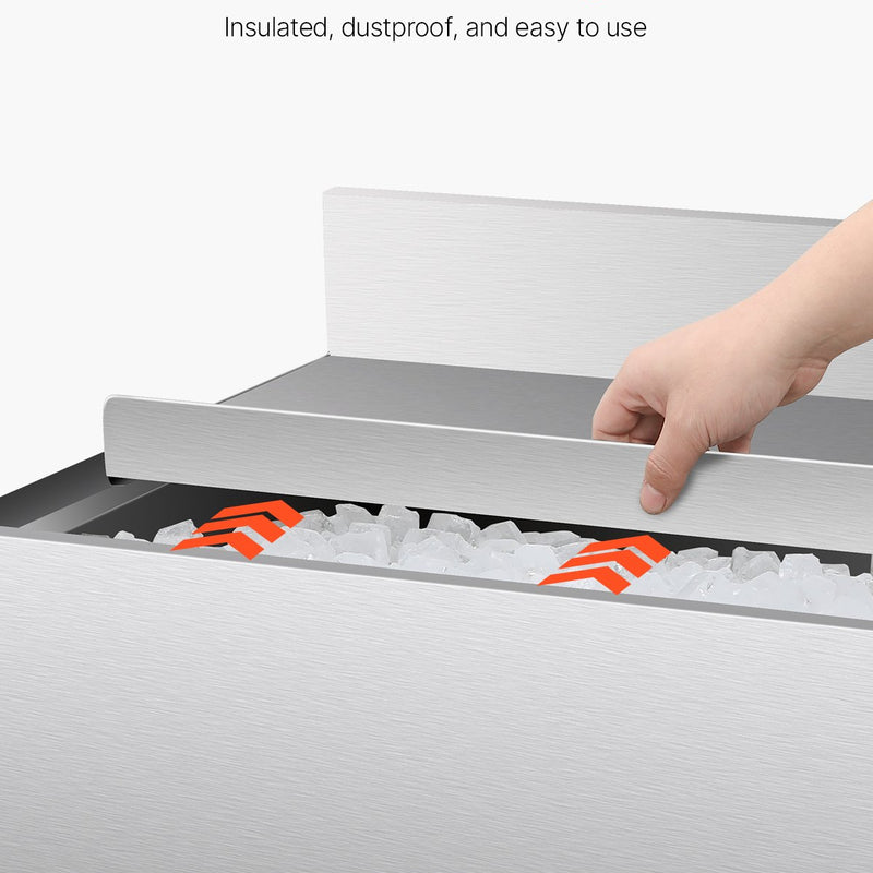 VEVOR Komercialaisledus trauks, 78,4 л, со сдвижной крышкой и узкими обложками