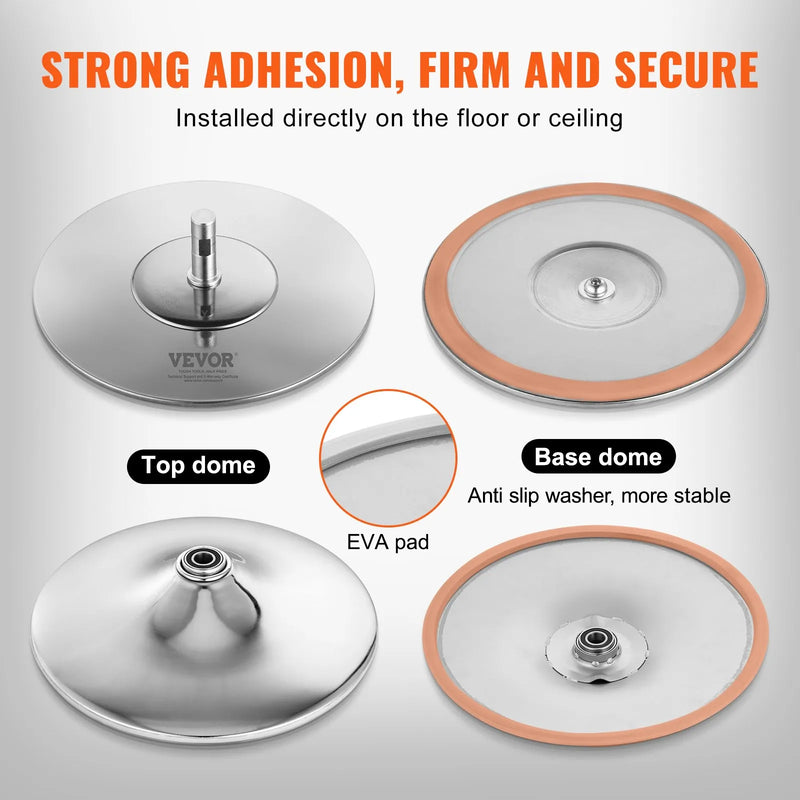 Profesionāls deju stienis – rotējošs un statisks komplekts, pārnēsājams un noņemams, 40 mm biezs izturīgs nerūsējošā tērauda stienis ar regulējamu augstumu, fitnesa stienis vingrojumiem mājās, klubā un sporta zālē, rozā krāsā