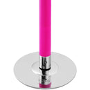 Profesionāls deju stienis – rotējošs un statisks komplekts, pārnēsājams un noņemams, 40 mm biezs izturīgs nerūsējošā tērauda stienis ar regulējamu augstumu, fitnesa stienis vingrojumiem mājās, klubā un sporta zālē, rozā krāsā