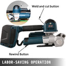 VEVOR elektriskais lentu stiprināšanas rīks DD19A - rokas strapping iekārta PP/PET lentēm 10-16 mm platumā, ar elektrisko metināšanu un regulējamu spriegojumu 400-3500 N, akumulatora darbināma