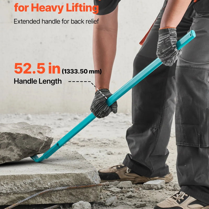 VEVOR Laužņstienis ar sviras mehānismu, nestspēja 907 kg, 1,3 m oglekļa tērauda rokturis, 1,4 m garš lauznis betonam un demontāžai, būvniecībai un industriālai lietošanai