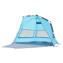 VEVOR pludmales telts nojume 4 personām ar automātisku atvēršanos, UPF 50+ aizsardzība, pārnēsājama saules nojume ar pārnēsāšanas somu un smilšu kabatām, viegli uzstādāma kempingam, makšķerēšanai un piknikiem brīvā dabā