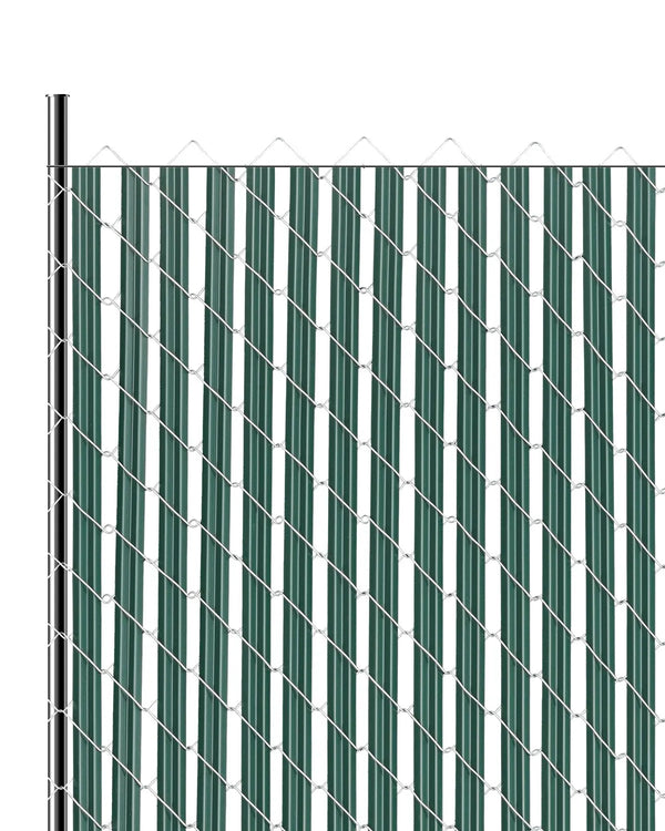 Metāla sieta žoga privātuma lameles ar vienu sienu, 122 cm augstam žogam, ar apakšējo fiksāciju