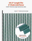 Metāla sieta žoga privātuma lameles ar vienu sienu, 122 cm augstam žogam, ar apakšējo fiksāciju