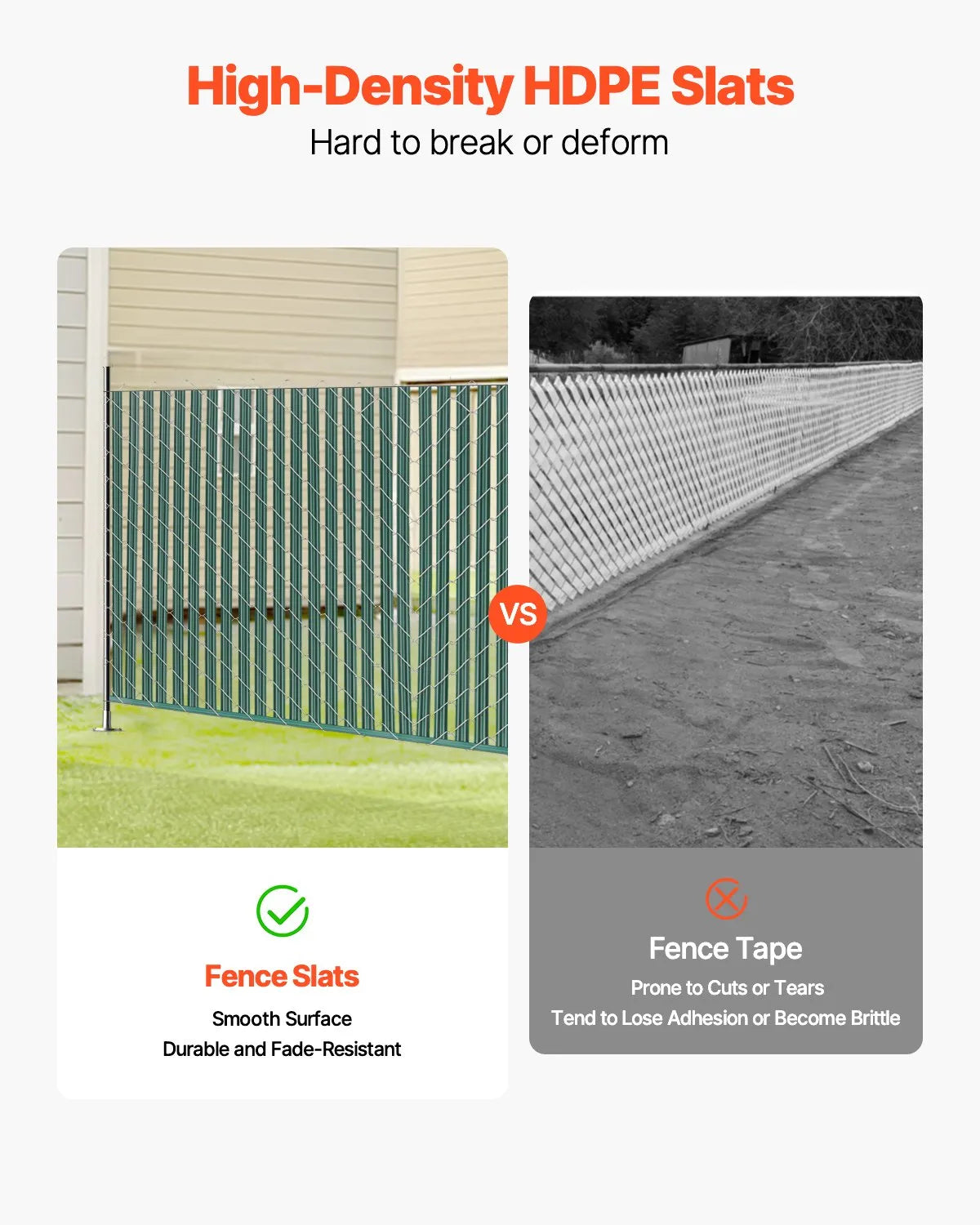 Metal mesh fence privacy slats with single wall, 122 cm height for fence, with bottom fixing