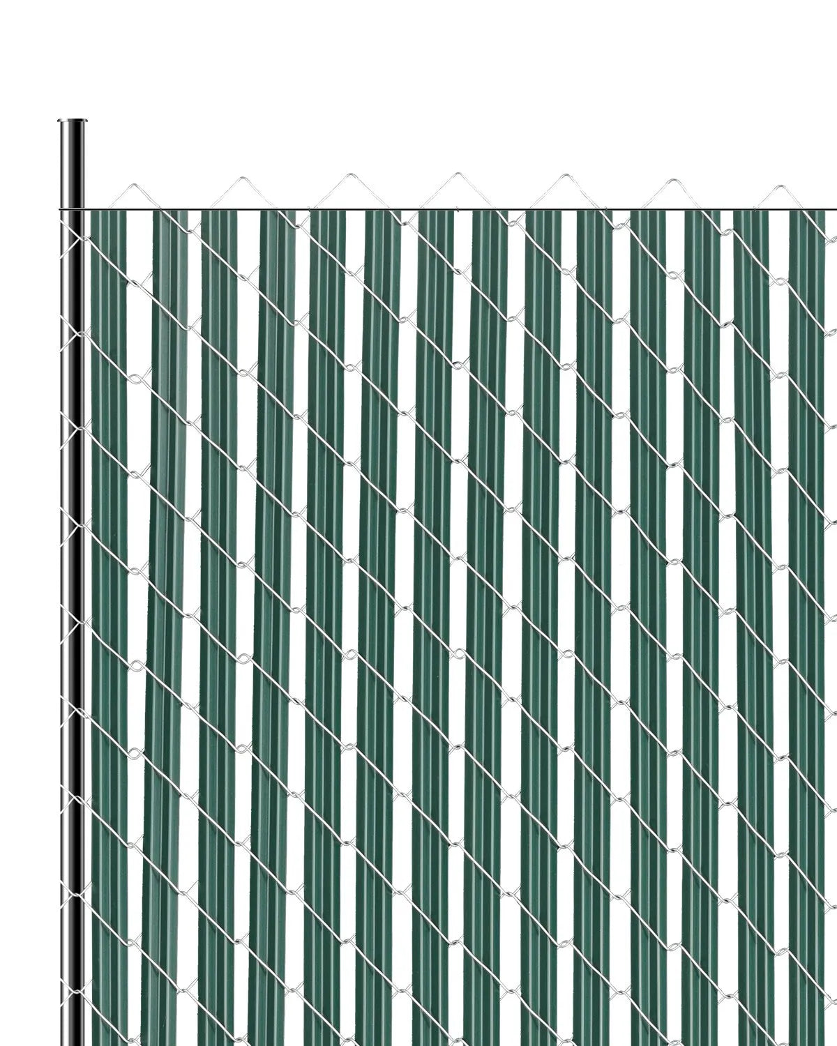 Metal mesh fence privacy slats with single wall, 152 cm height for fence, with bottom fixing