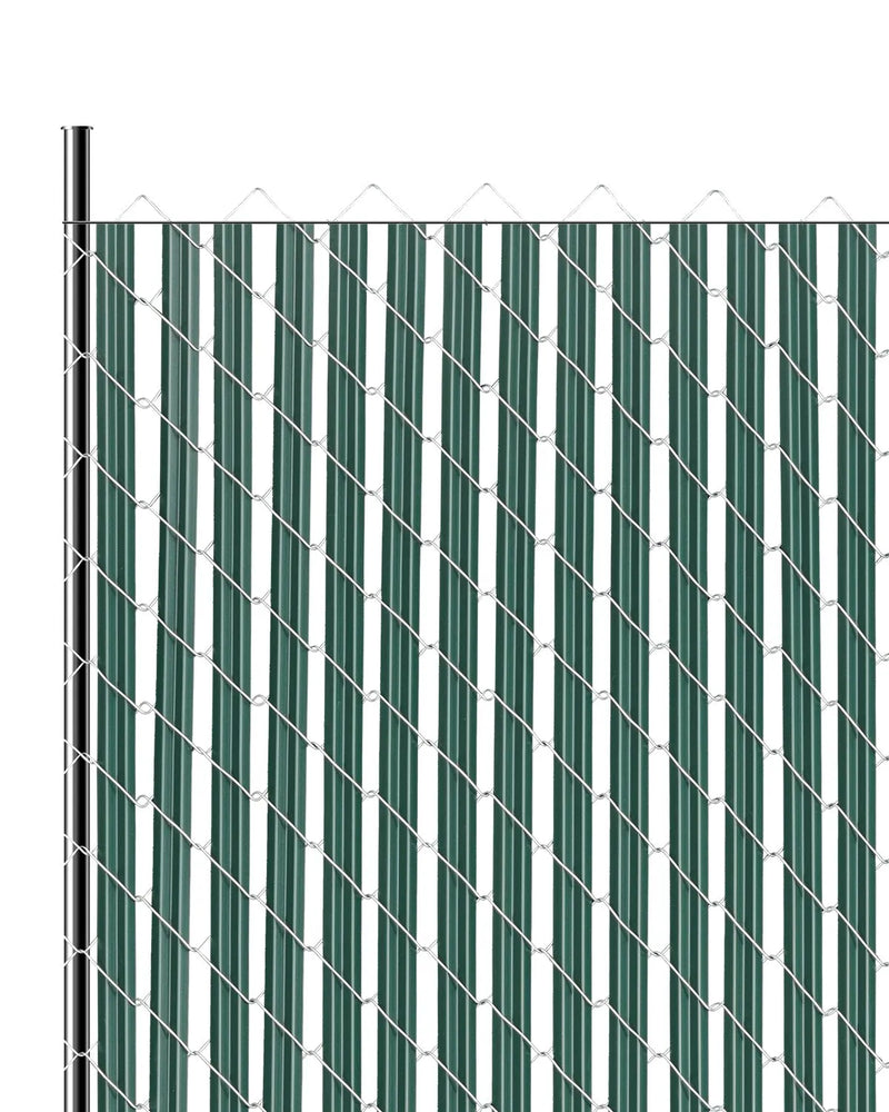 Metāla sieta žoga privātuma lameles ar vienu sienu, 152 cm augstam žogam, ar apakšējo fiksāciju
